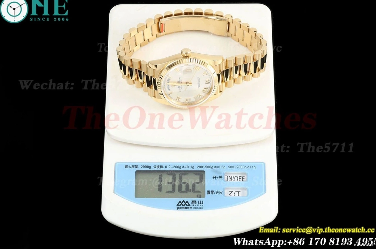 Weight) DayDate VR3255(Gain Rmn White YG QF 36mm YG V3 128238 0405